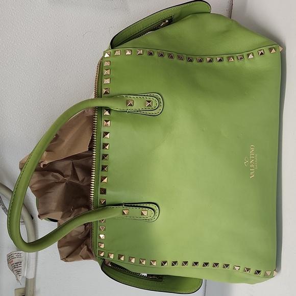 Valentino Handbags - Valentino bag green with gold studs
